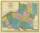 Vintage Map of Oswego County, New York 1829