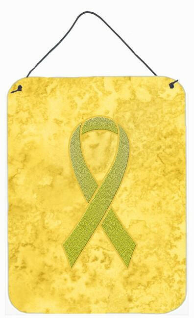 Yellow Ribbon for Sarcoma, Bone or Bladder Cancer Awareness Wall or Door Hanging Prints AN1203DS1216