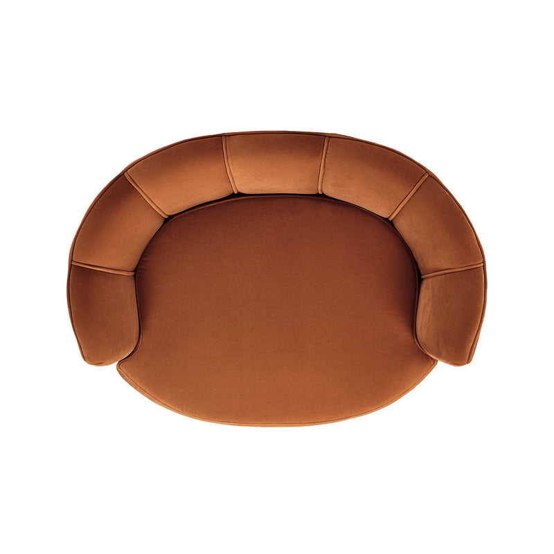 Clara 34.5" Scalloped Pet Sofa Bed, Medium, Burnt, photo 6 of 10