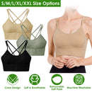 3Packs Women Cross Back Sport Bras Padded StrappyÊMedium Support Bras SexyÊFitnessÊTank Tops with Removable Pads for Gym Yoga Workout Running