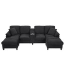 Modern U-Shaped Sectional Sofa With Storage Ottomans by HouseOfZazla