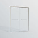 Double Sliding Shower Door, Semi-Frameless Bypass Bathroom Sliding Door With 1/4" (6 Mm) Tempered Glass For Walk-In Shower by HouseOfZazla