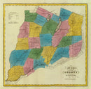 Vintage Map of Otsego County, New York 1829