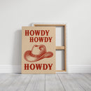 Howdy Howdy Western Hat Print