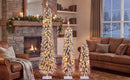 Snow Flocked Pre-Lit Pencil Christmas Tree