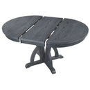 5-Piece Farmhouse Round Pedestal Extending Dining Table Set Extendable Kitchen Table Set with 15.8" Removable Leaf and Ladder Back Dining Chairs for Small Places, Black