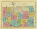 Vintage Map of Tioga County, New York 1829