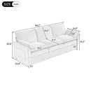 Modern 3 Seater Sofa With Side Storage Pockets For Living Room by HouseOfZazla