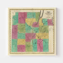 Vintage Map of Steuben County, New York 1829