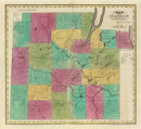 Vintage Map of Steuben County, New York 1829