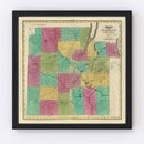 Vintage Map of Steuben County, New York 1829