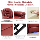 Home Theater Seating Manual Recliner Loveseat With Hide-Away Storage, Cup Holders And Led Light Strip For Living Room by HouseOfZazla