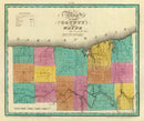 Vintage Map of Wayne County, New York 1829