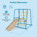 6-in-1 Indoor Jungle Gym with Slide for Boys and Girls 3+ Years Old-Blue