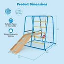 6-in-1 Indoor Jungle Gym with Slide for Boys and Girls 3+ Years Old-Blue by LJGDeals
