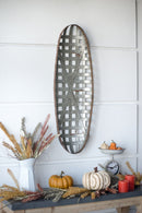 Metal Wall Art With Grid Pattern - Silver by HouseOfZazla