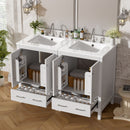 Space Saving Bathroom Vanity With Integrated Ceramic Sink