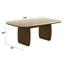 Kasha - Dining Table With Marble Top Top - Vintage Oak by Unique Piece Furniture