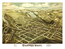 Vintage Map of Clinton, Massachusetts 1876