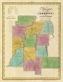 Vintage Map of Livingston County, New York 1829