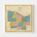 Vintage Map of Monroe County, New York 1829