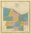 Vintage Map of Monroe County, New York 1829