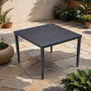 Outdoor Patio Dining Table With Tapered Feet & Umbrella Hole by HouseOfZazla