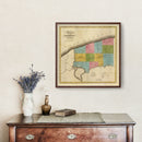 Vintage Map of Niagara County, New York 1829