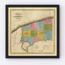 Vintage Map of Niagara County, New York 1829