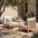 Acacia Wood Patio Furniture Club Chair Set of Two by HouseOfZazla