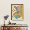 Vintage Map of Erie County, New York 1829