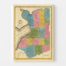 Vintage Map of Erie County, New York 1829