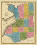 Vintage Map of Erie County, New York 1829