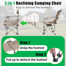 Reclining Camping Chair with Footrest – 4-Position Adjustable