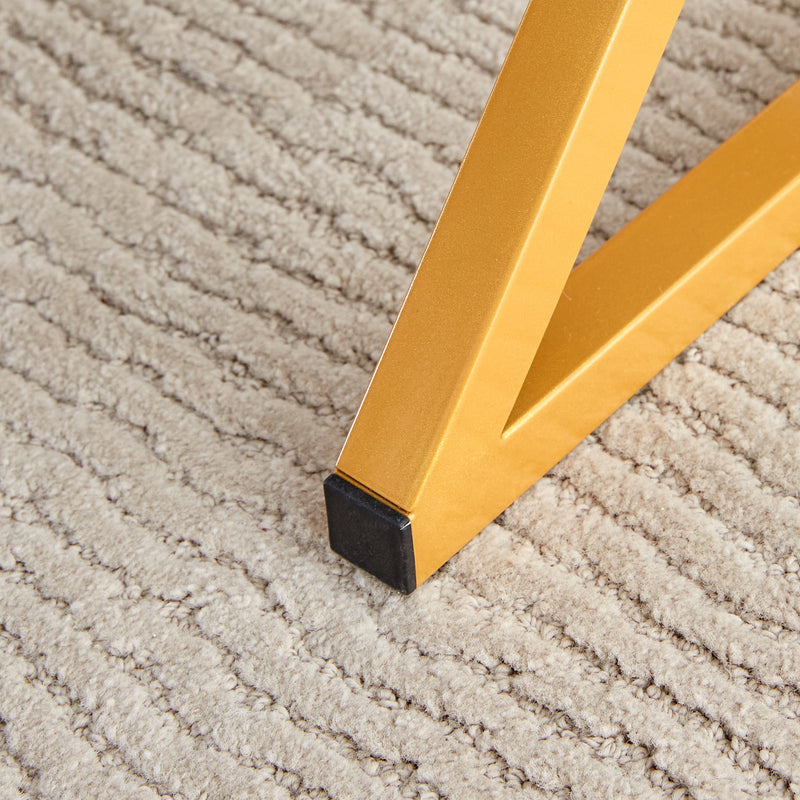 A modern minimalist style marble patterned coffee table with golden metal legs. Computer desk. Game table. Tea table. CT-XX