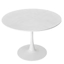 47.24"Modern Round Dining Table,Four Patchwork Tabletops with White Color Solid Wood Grain Table Top,Metal Base Dining Table, End Table Leisure Coffee Table