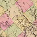 Vintage Map of Aroostook County, Maine 1885