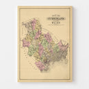 Vintage Map of Cumberland County, Maine 1885