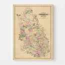 Vintage Map of Franklin County, Maine 1885