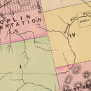 Vintage Map of Franklin County, Maine 1885