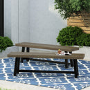 Cloud Outdoor Bench With Acacia Wood Frame And Slat Panel Design by HouseOfZazla