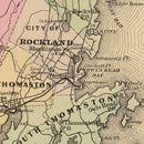 Vintage Map of Knox County, Maine 1885