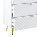 Gaines - 55" Dresser - White High Gloss by Unique Piece Furniture