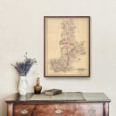 Vintage Map of Penobscot County, Maine 1885