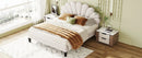 Upholstered Platform Bed With Flower Pattern Headboard by HouseOfZazla