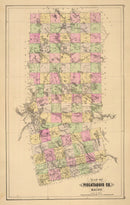 Vintage Map of Piscataquis County, Maine 1885