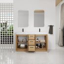 60" Double Sink Bathroom Vanity with 3 Drawers and Large Storage by HouseOfZazla