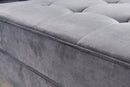 64" Velvet Chaise, Mid-Century Modern Chaise Furniture, Sleeper for Living Room, Apartment, Tool-Free Assembly. (Gray)
