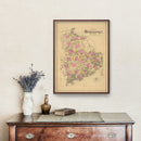 Vintage Map of Washington County, Maine 1885