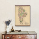 Vintage Map of York County, Maine 1885